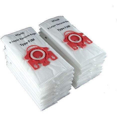 Pack Of 20 FJM Bags For Miele TRICOLOR Vacuum Bags Type FJM Free Delivery (1/5)