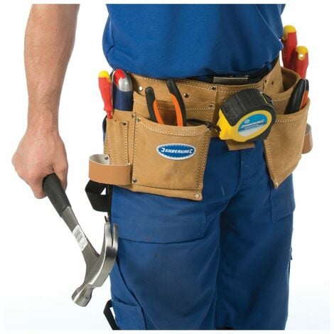 Silverline Double Pouch Tool Belt 11 Pocket - 300 x 200mm