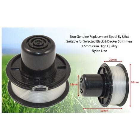 Trimmer Line - Cap - Spring Replacement Spool Pack for Black & Decker  RS-136-BKP
