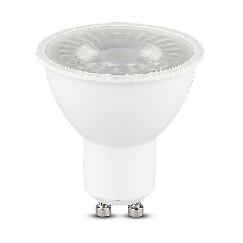 V-TAC VT897 5W GU10 LED Spotlight Samsung Chip 380lm Dimmable 6400K Clear  Lens