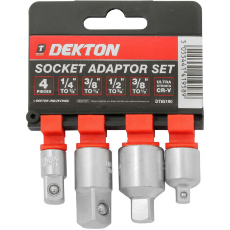 DEKTON DT85190 4PC SOCKET ADAPTOR SET