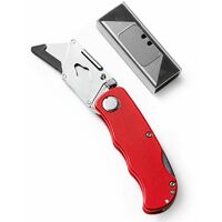 Dekton DT60115 Folding Metal Tradesman Knife With 5 Spare Blades