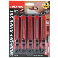 Dekton DT60128 5PC Snap-Off Knife Set Small Retractable Blade