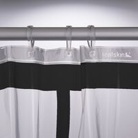 Sealskin Brix Rideau de douche - 180x200 cm - PEVA Transparent / Noir