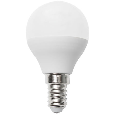 Bombilla LED E14 G45 Luz Fría Redonda Mate (5W)