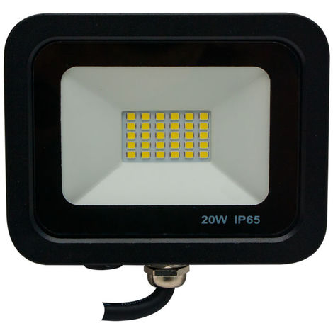Foco proyector LED para exterior Blanco Cálido - 3000k, 20w 