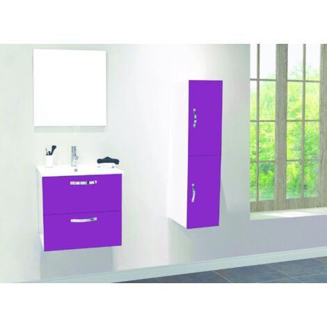 ONDEE - Colección MIXY. Juego de 2 frentes de puerta - Ancho 30cm - Berenjena