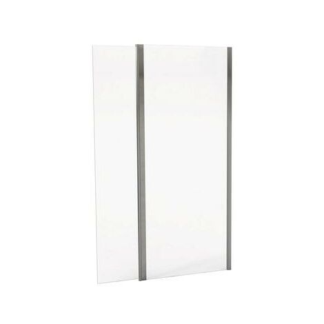 Deflector 40cm - Para fijar en mamparas 8mm - Vidrio templado - Transparente - Cromado