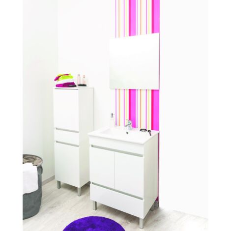 ONDEE - Columna para colocar colección LANCELO - Entregado montado - Ancho 40cm - lacado blanco