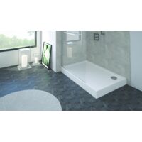 ONDEE - Plato de ducha LARY - Antideslizante - Acrílico - Blanco - 80x120X13cm