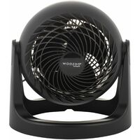 Woozoo ® by Ohyama, Ventilateur de bureau / de table puissant et silencieux, 30W, Hélices 3D brevetées, Rotation 360°, 3 vitesses, Pour surface 13m² - Woozoo PCF-HE15 - Noir