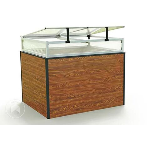 Jardinera Grande De Madera Con Estante - 117x40x80 Cm, Para Balcón, Terraza O Jardín