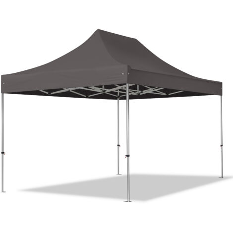 3x4,5m gazebo pieghevole PES 800, PROFESSIONAL 40mm alluminio, grigio scuro (1/5)
