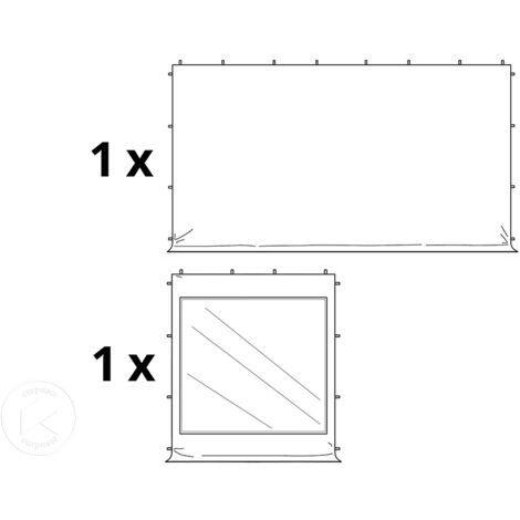 TOOLPORT 4x6m gazebo pieghevole PES con laterali, PROFESSIONAL