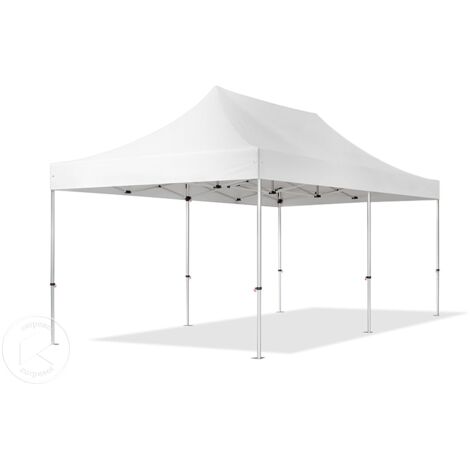 TOOLPORT 4x4m Gazebo Pieghevole PES 800 con Laterali (finestre