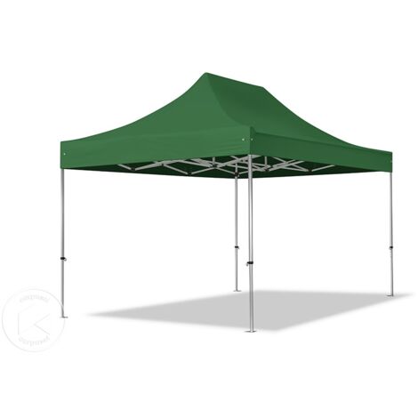 Gazebo Pieghevole TOOLPORT 4x4m In Alluminio Con Laterali Panoramiche – Bianco - copertina