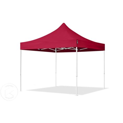 TOOLPORT Gazebo Pieghevole 3x3m Professional 40mm – Struttura In Alluminio, Telo PES 800 Impermeabile, Grigio Scuro
