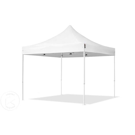 TOOLPORT 3x3m Gazebo plegable - 2 paneles laterales Gazebo plegable de acero Carpas de fiesta en el jardín blanco