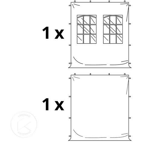 TOOLPORT 3x3m Gazebo plegable - 2 paneles laterales Gazebo plegable de acero Carpas de fiesta en el jardín blanco