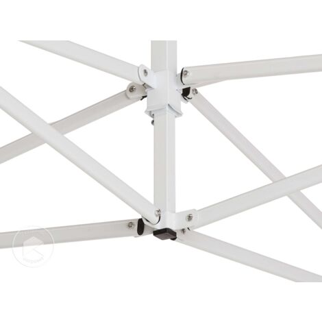 TOOLPORT 3x3m Gazebo plegable - 2 paneles laterales Gazebo plegable de acero Carpas de fiesta en el jardín blanco