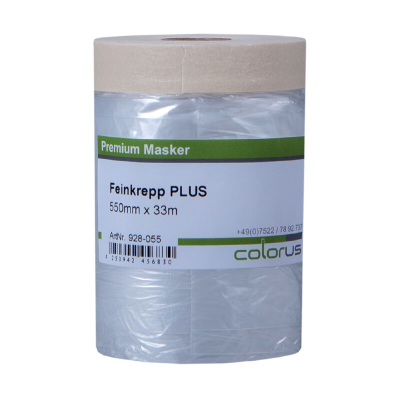 Goldband Masker Abdeckfolie mit Klebeband 550 mm x 33 m Abkleben und Abdecken 