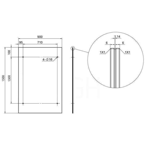 Support Auvent En Verre Bayram - Acier Inoxydable V2A - 100 Cm - Moderne