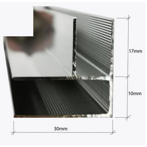 Glaswerk Westfalen- 200x30x27cm Aluminium U-Profil