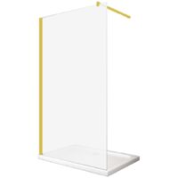 Glaswerk Westfalen - LiLy 80x200 cm Walk in Duschwand Satiniert Gold