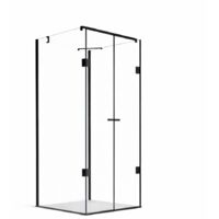 Glaswerk Westfalen - Emma 100x80x100 cm U-Form Duschkabine Schwarz