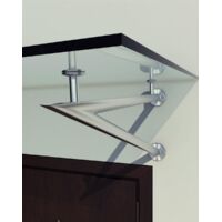 Support en acier inoxydable pour verre – Hauteur 450 mm – Fixation robuste pour auvent en verre – Résistant aux intempéries – Buylando
