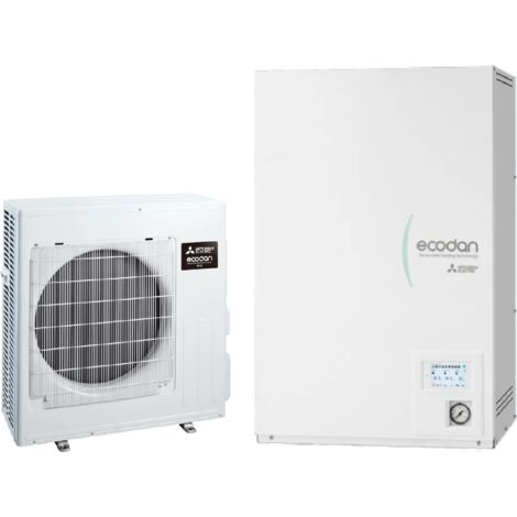 Pompa di calore aria-acqua Mitsubishi ECODAN R32 8 kW – SUZ-SWM80VA2 con Hydrobox ERSD-VM2E (senza serbatoio), classe A+++