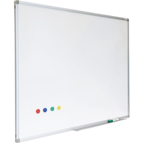 Whiteboard Premium - Emaille - 100 x 150 cm - Beschreibbar & magnetisch inkl. Stiftablage