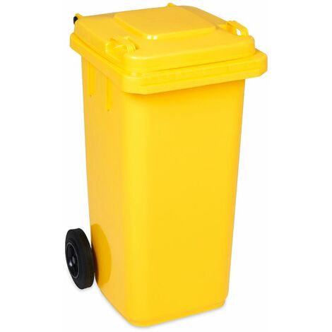Müllsackständer AutoFix 120L - Müllbeutelhalter mit Rollen - Müllsackhalter  Mülltütenhalter Blauer Gelber Sack Ständer Automatik Öffnung
