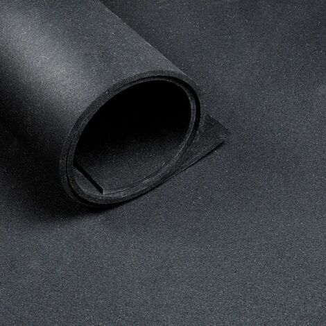 Bautenschutzmatte B.1,25m L.10m D.8mm schwarz Granulatgummi
