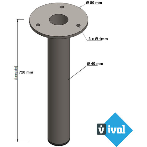 Edelstahl Tischbeine Rund X Mm Rostfrei Geb Rstet