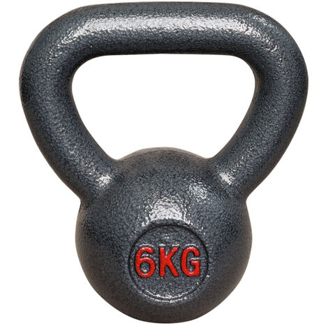 Kettlebell aus Gusseisen - Fitness Kugelhantel - 6kg | Hanteln & Gewichte
