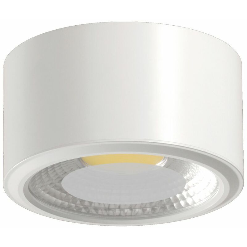 Acb De Techo superficie 1 luz led 10 watios 3200k. color blanco. aro redondo sobrep.modelo studio 12w220v