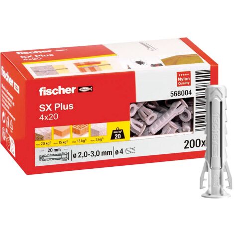 Caja de: 100 Uds. Taco Fischer Sx Plus 8Mm (4 ANCLAJES)