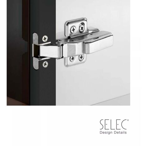 Bisagra Selec Aluminio Clip Cam Recta Smove Niq. N egro