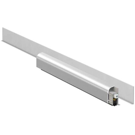 Burlete Puerta Sobrepuesto Cristal 83 A 93 Cts Plata (1/3)