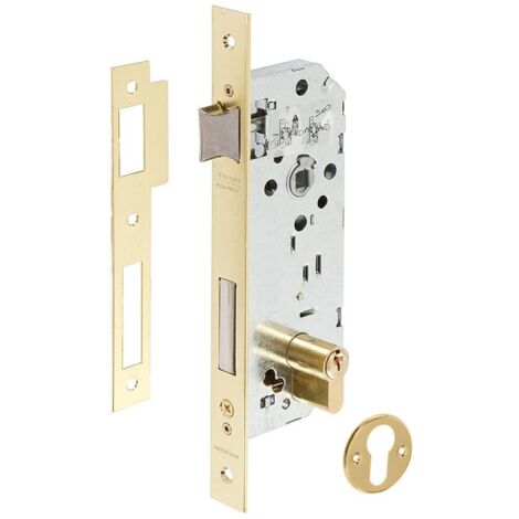 Cerradura Tesa R.2030-50 Acero Inox   - Cerraduras Embutidas Golpe y Llave TESA 2030 / 4030 Reversible - Con Cilindro