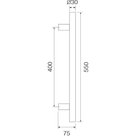 Selec- Manillon simple 400x550 Mod. Mikonos Negro Mate