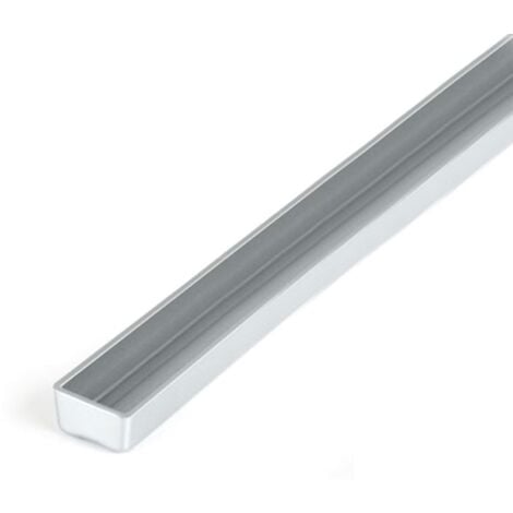 Perfil Protec.Costados Tablero 620X19 mm Abs Cromo Mate