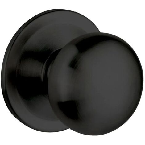 JANDEL pomo puerta chato opacio d67 negro mate base diametro 85mm.