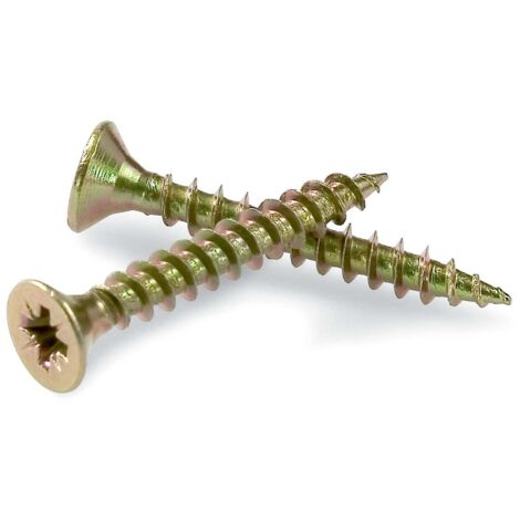 Caja de: 1200 Uds. Tornillo Pozidrive Bricromatado Cabeza Plana (19-12) 3.5X12 C