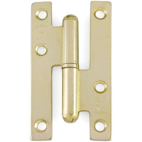Pernio Latónado R.403-14Mm Derecha - Pernios Puertas de Paso Pala Recta Modelo 403 Nudo final media bola