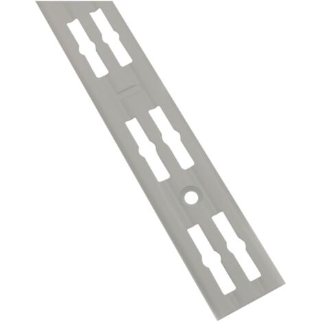 Jgo 2 Guias Cremallera Doble 100Cm Gris   - Juego de 2 guías de doble cremallera