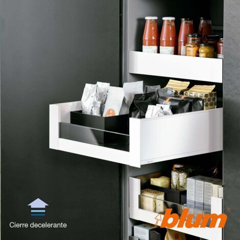 Cajón Interior Completo De Metal Para Cocina | AMIX Antracita | Medida 300-550 Mm