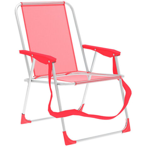 Marbueno Silla Plegable Aluminio Coral Playa y Piscina