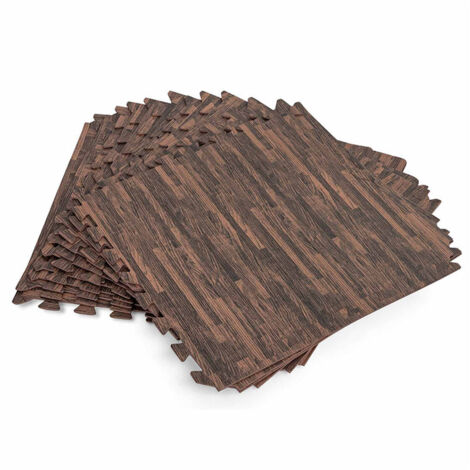 Bestway Suelo Piscina Foam Estilo Madera Retractil 12 Piezas 50x50 cm Jardin 58712